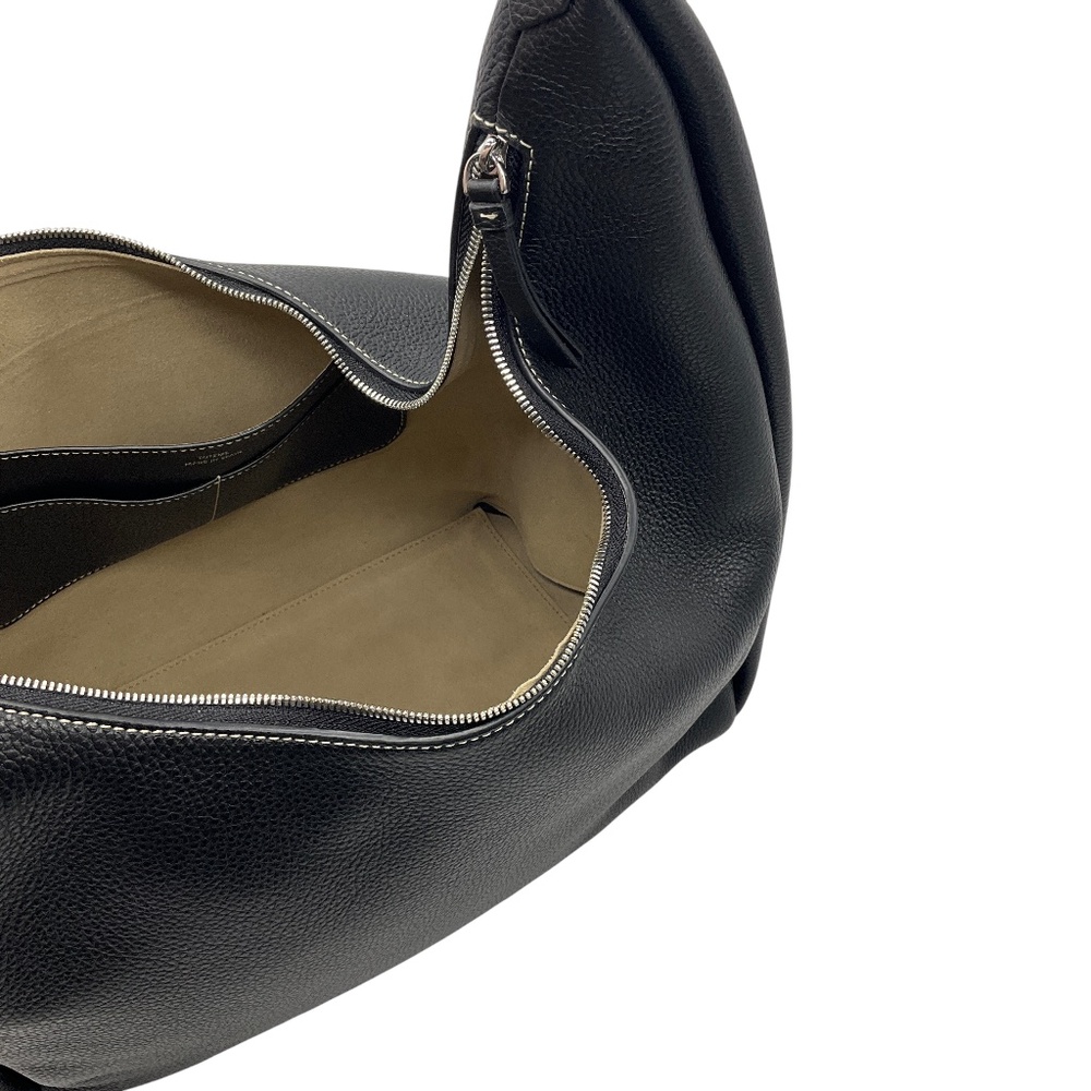 TOTEME BLACK GRAINED LEATHER BELT HOBO BAG - Picture 6 of 13